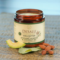 Desalu Naturals Pure African Shea Butter with Avocado Oil, Almond Oil & Coconut Oil: Unscented