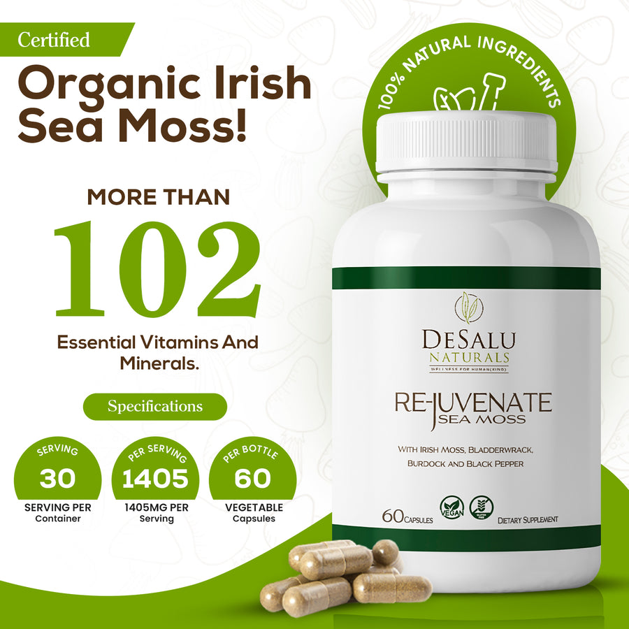 Desalu Naturals Organic Irish Sea Moss Capsules