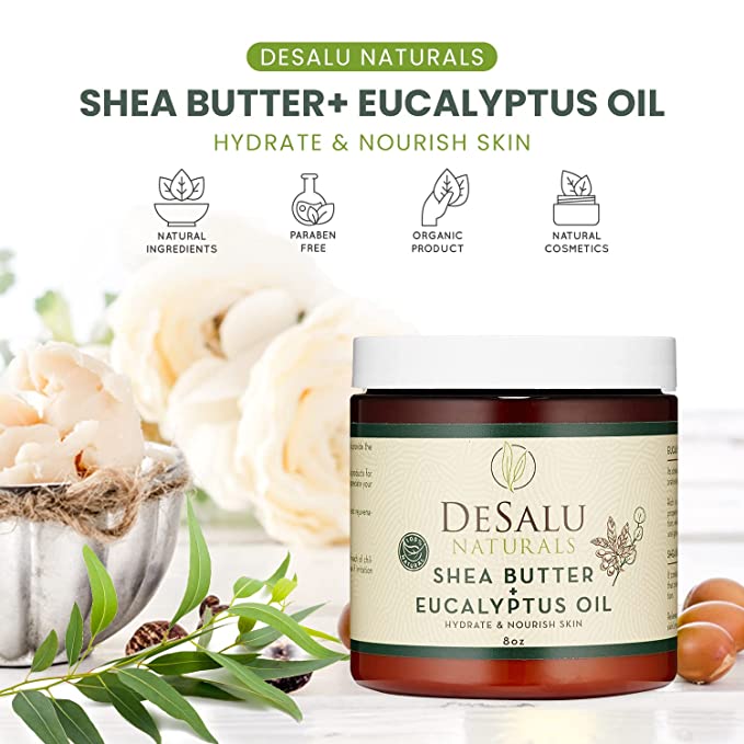 Desalu Naturals Pure African Shea Butter with Eucalyptus Oil